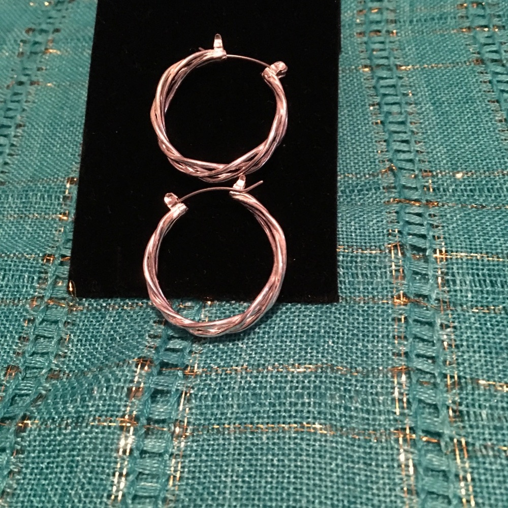 Avon Silver Hoop Earrings
